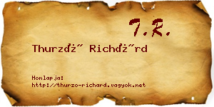 Thurzó Richárd névjegykártya